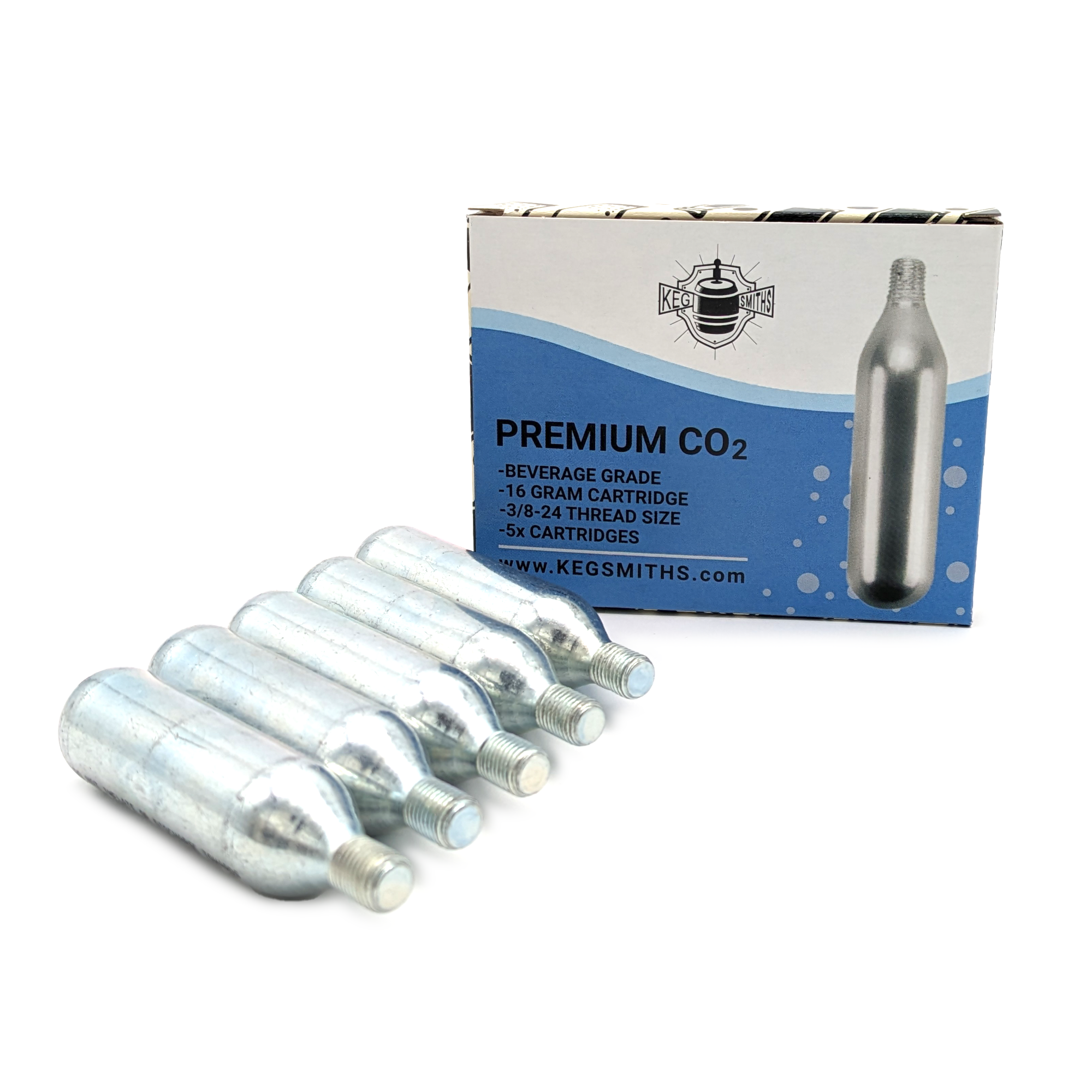 CO2 Threaded Beverage Grade Cartridges - 16 Gram